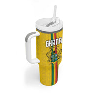 Custom Ghana Football Tumbler With Handle Go Black Stars Go