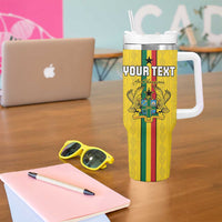 Custom Ghana Football Tumbler With Handle Go Black Stars Go