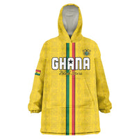 Custom Ghana Football Wearable Blanket Hoodie Go Black Stars Go