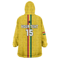 Custom Ghana Football Wearable Blanket Hoodie Go Black Stars Go