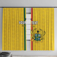 Custom Ghana Football Window Curtain Go Black Stars Go