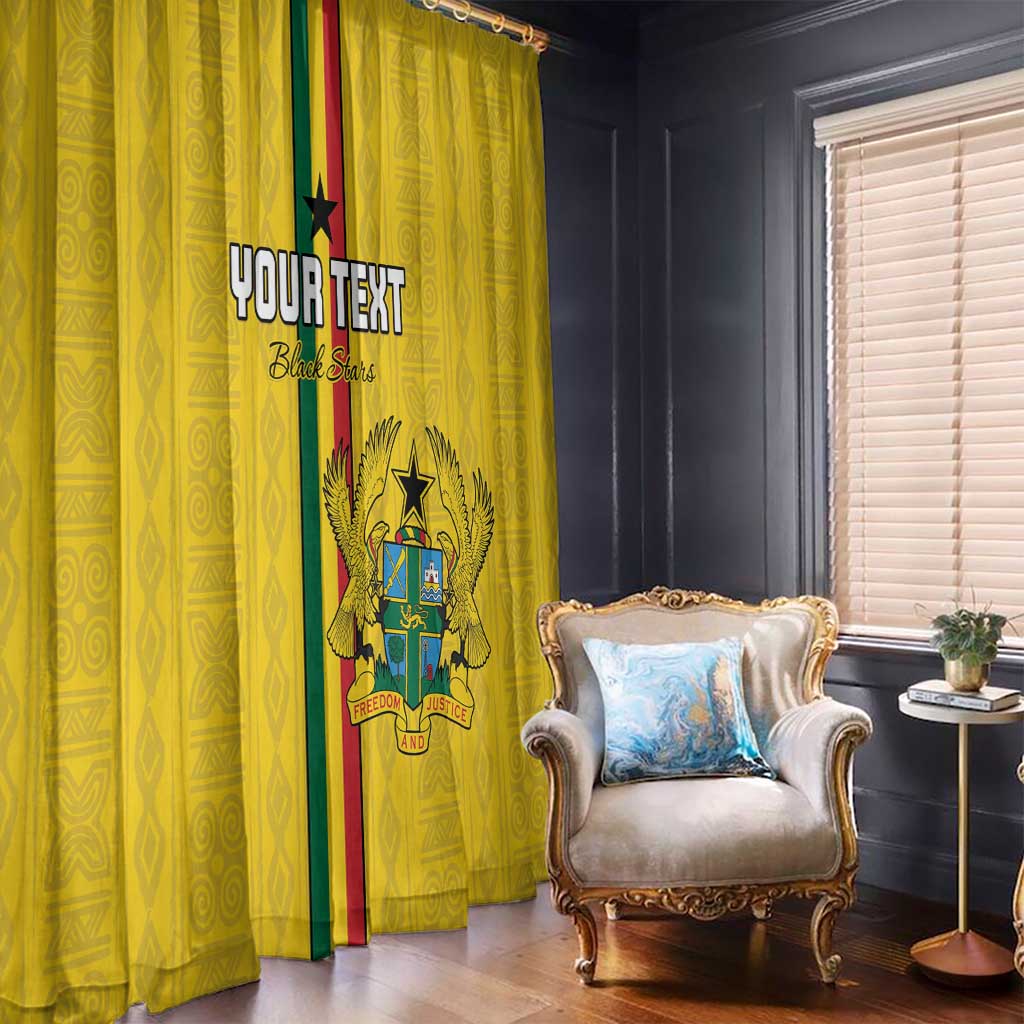 Custom Ghana Football Window Curtain Go Black Stars Go