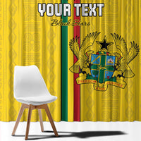 Custom Ghana Football Window Curtain Go Black Stars Go