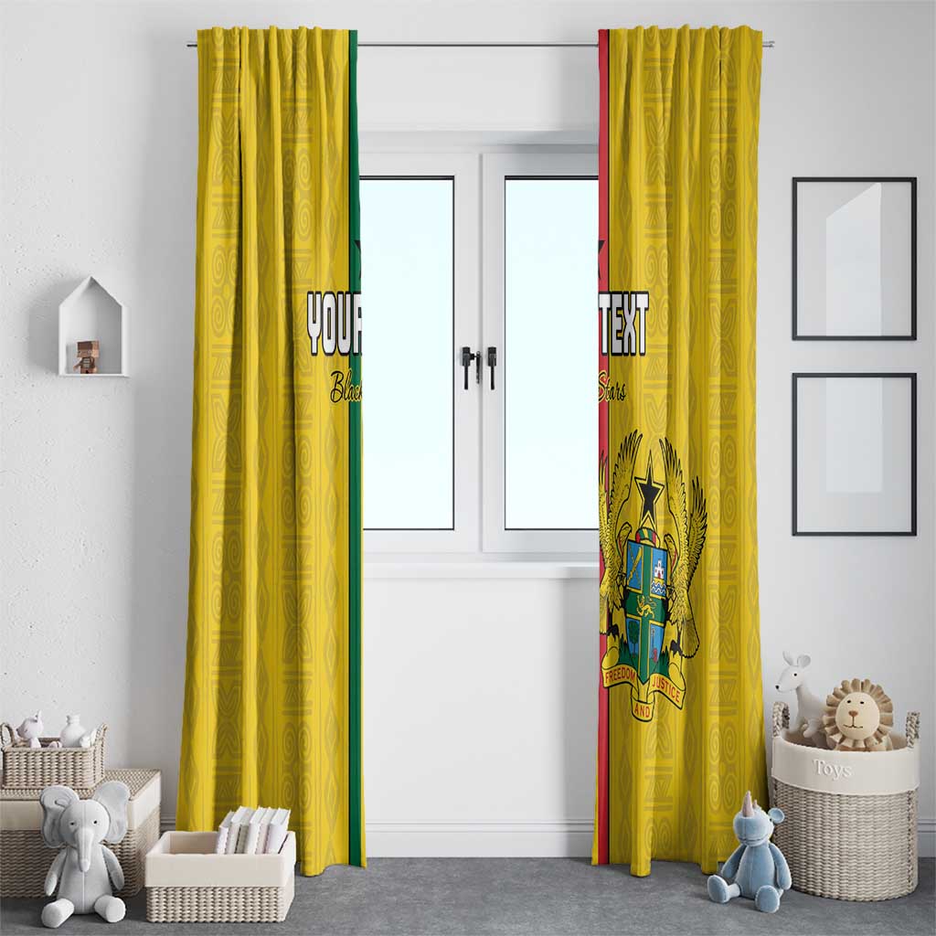 Custom Ghana Football Window Curtain Go Black Stars Go