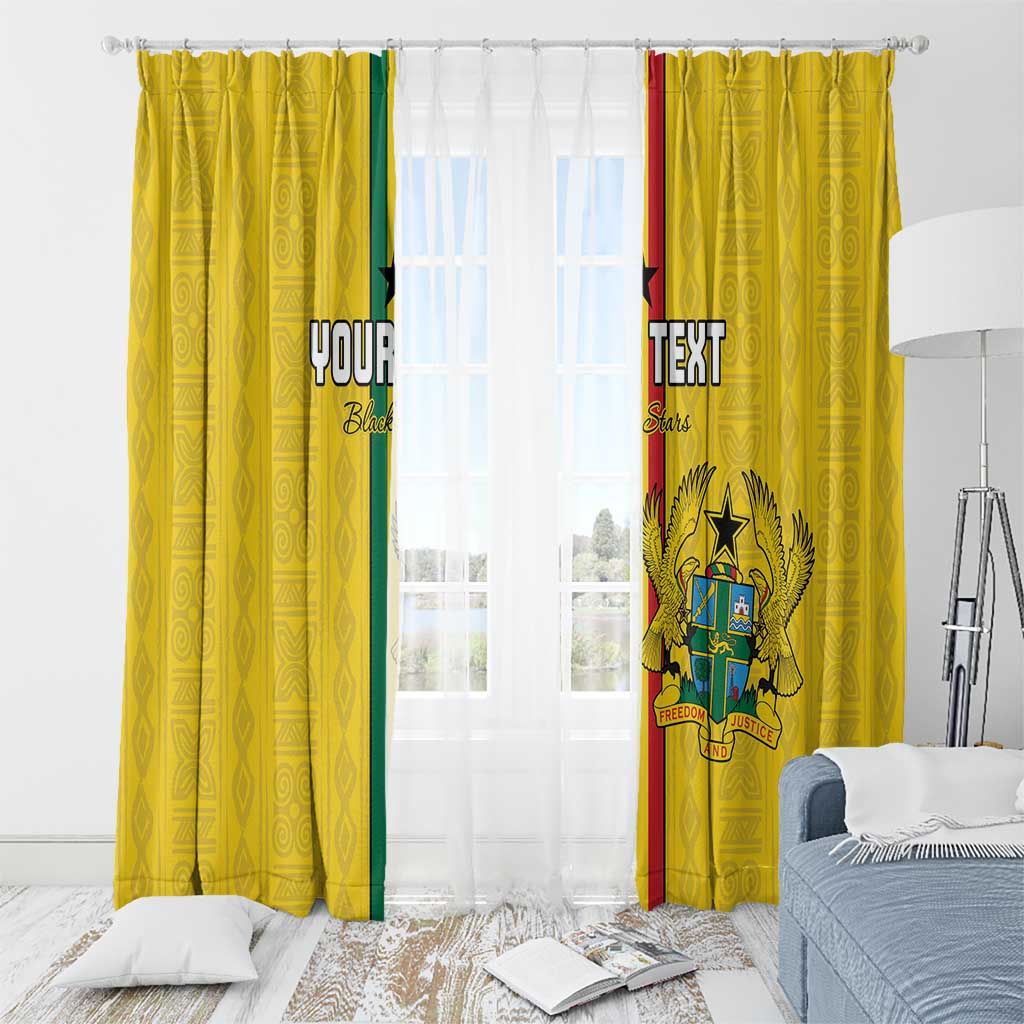 Custom Ghana Football Window Curtain Go Black Stars Go