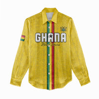 Custom Ghana Football Women Casual Shirt Go Black Stars Go