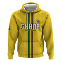 Custom Ghana Football Zip Hoodie Go Black Stars Go