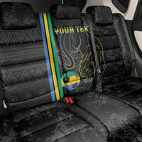 Custom Gabon Football Back Car Seat Cover Go Les Pantheres - Black Ver