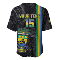 Custom Gabon Football Baseball Jersey Go Les Pantheres - Black Ver