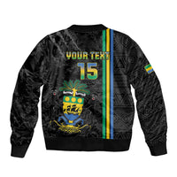 Custom Gabon Football Bomber Jacket Go Les Pantheres - Black Ver