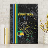 Custom Gabon Football Canvas Wall Art Go Les Pantheres - Black Ver