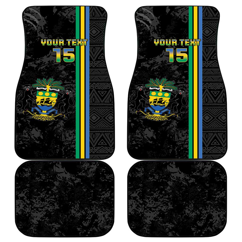 Custom Gabon Football Car Mats Go Les Pantheres - Black Ver