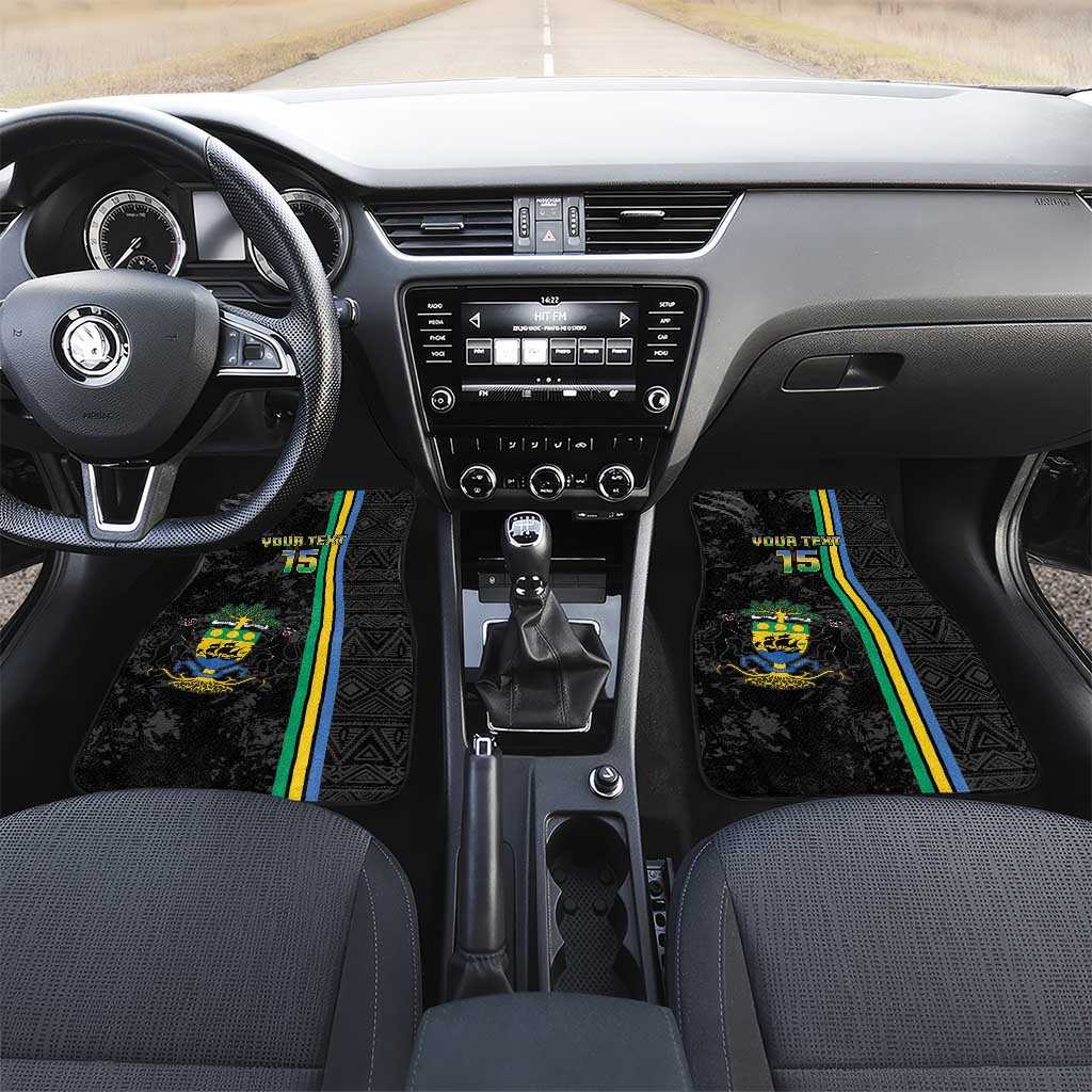 Custom Gabon Football Car Mats Go Les Pantheres - Black Ver