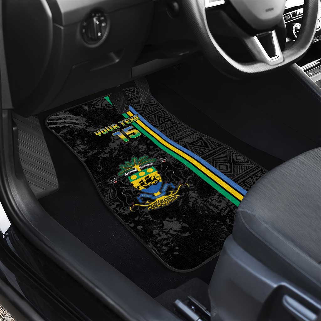 Custom Gabon Football Car Mats Go Les Pantheres - Black Ver