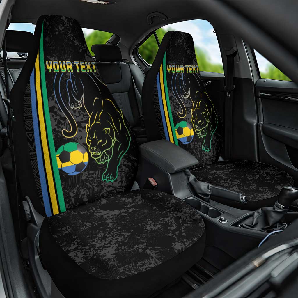 Custom Gabon Football Car Seat Cover Go Les Pantheres - Black Ver