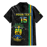 Custom Gabon Football Family Matching Mermaid Dress and Hawaiian Shirt Go Les Pantheres - Black Ver