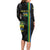 Custom Gabon Football Long Sleeve Bodycon Dress Go Les Pantheres - Black Ver