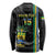 Custom Gabon Football Long Sleeve Shirt Go Les Pantheres - Black Ver