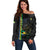 Custom Gabon Football Off Shoulder Sweater Go Les Pantheres - Black Ver