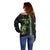 Custom Gabon Football Off Shoulder Sweater Go Les Pantheres - Black Ver