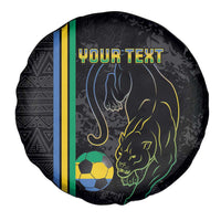 Custom Gabon Football Spare Tire Cover Go Les Pantheres - Black Ver