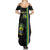 Custom Gabon Football Summer Maxi Dress Go Les Pantheres - Black Ver