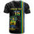 Custom Gabon Football T Shirt Go Les Pantheres - Black Ver