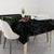 Custom Gabon Football Tablecloth Go Les Pantheres - Black Ver
