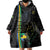 Custom Gabon Football Wearable Blanket Hoodie Go Les Pantheres - Black Ver
