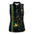 Custom Gabon Football Women Sleeveless Polo Shirt Go Les Pantheres - Black Ver