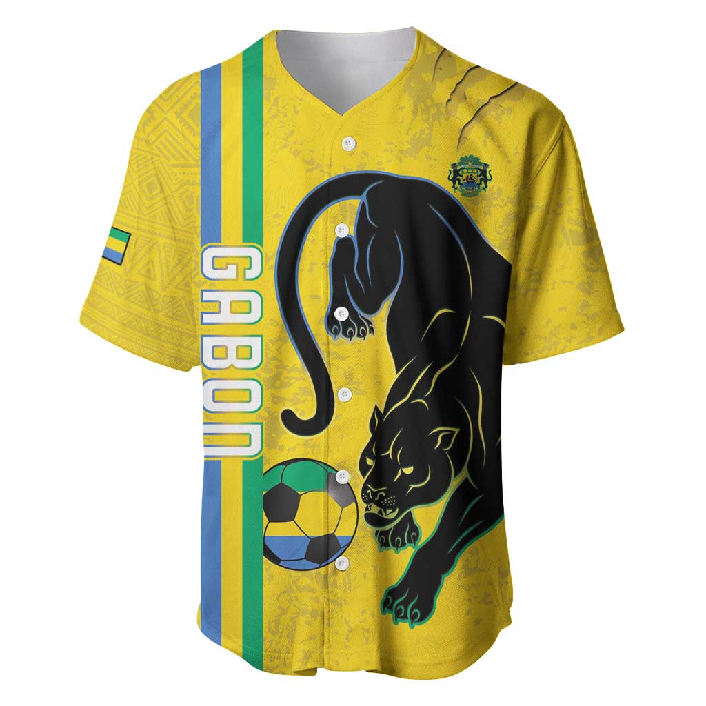 Custom Gabon Football Baseball Jersey Go Les Pantheres - Yellow Ver