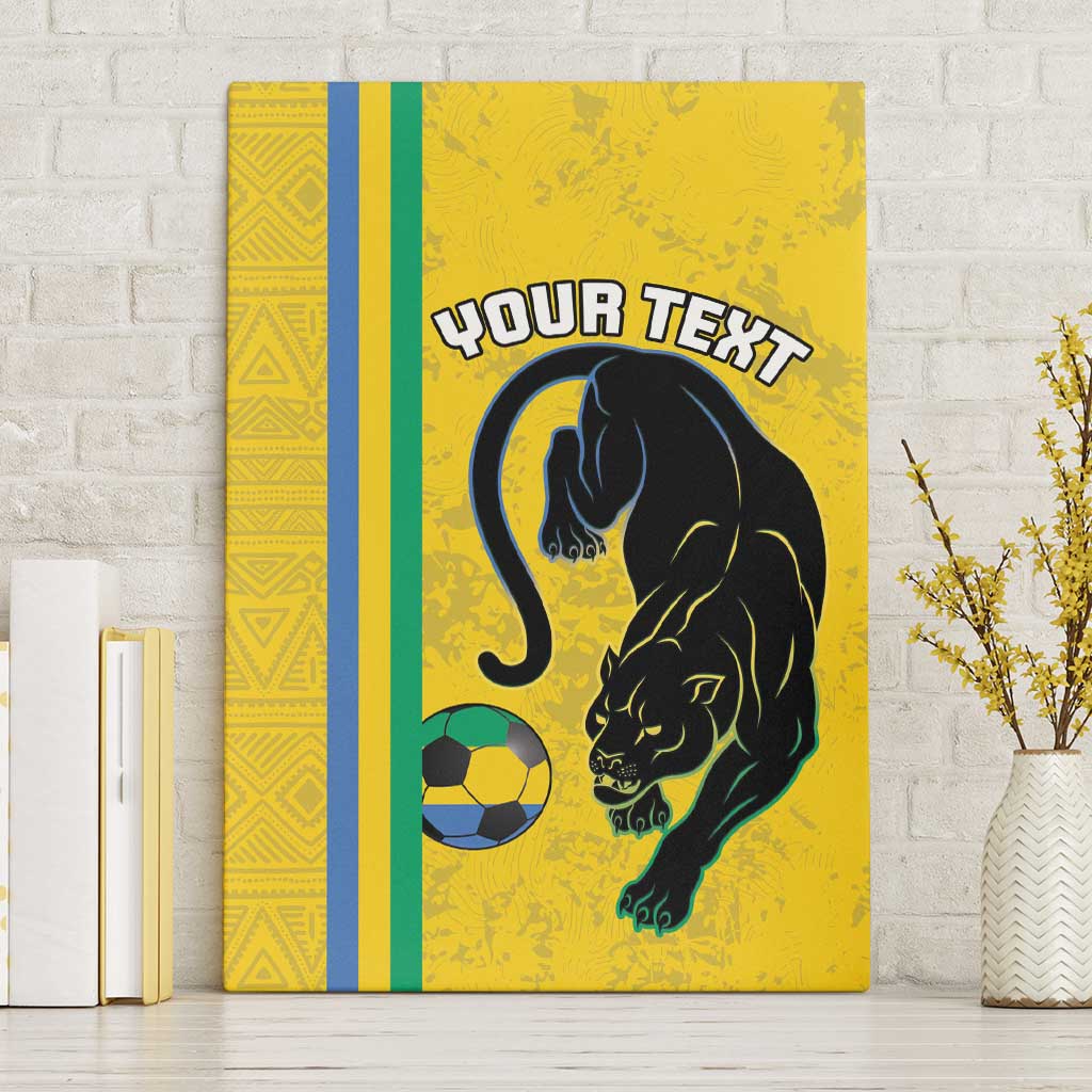 Custom Gabon Football Canvas Wall Art Go Les Pantheres - Yellow Ver