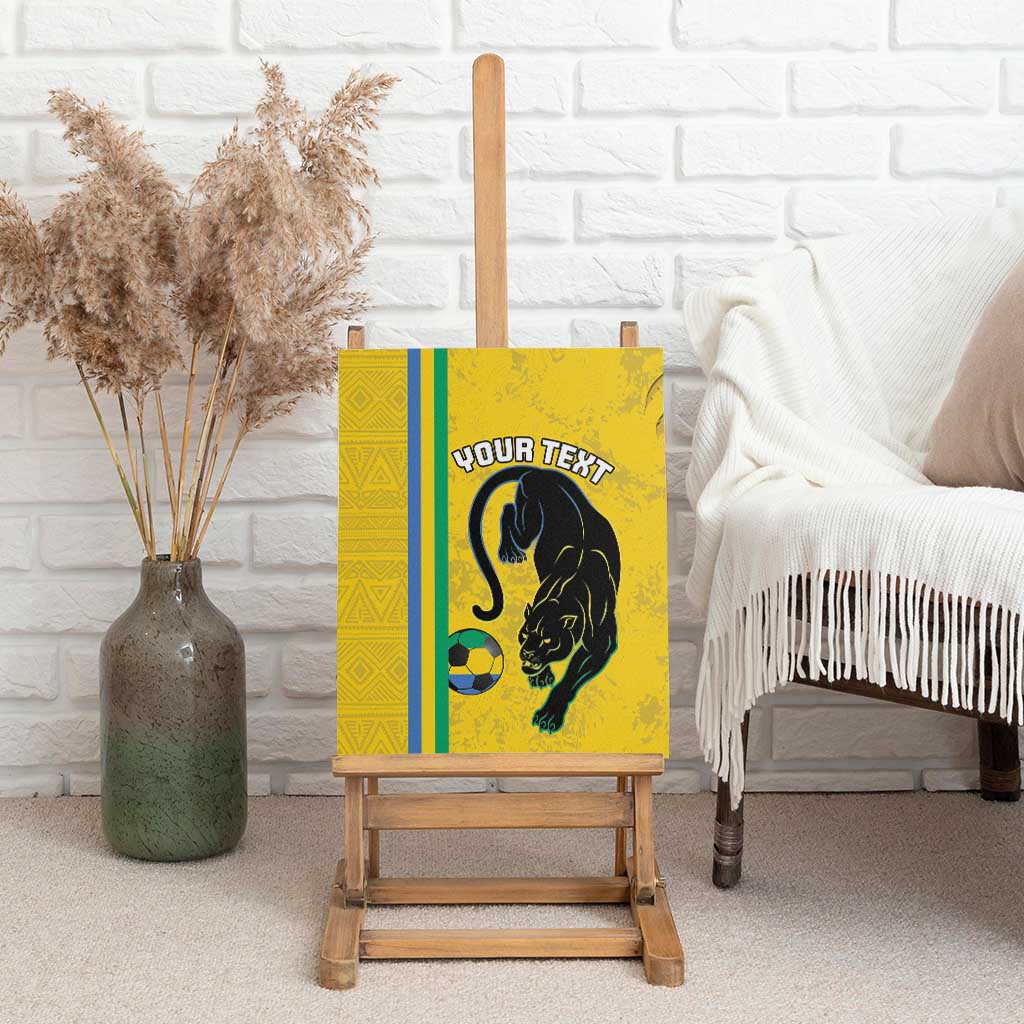 Custom Gabon Football Canvas Wall Art Go Les Pantheres - Yellow Ver