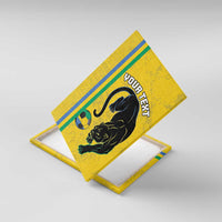 Custom Gabon Football Canvas Wall Art Go Les Pantheres - Yellow Ver
