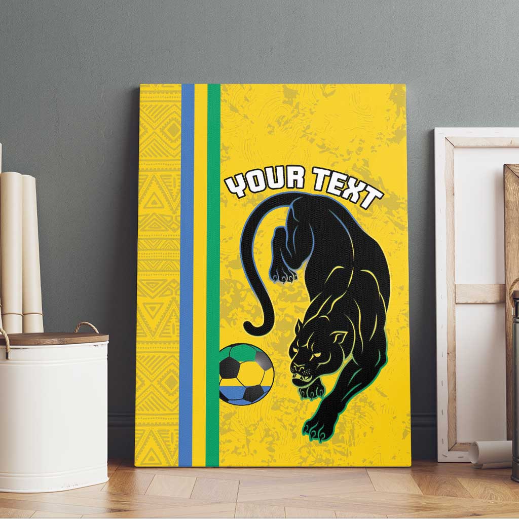 Custom Gabon Football Canvas Wall Art Go Les Pantheres - Yellow Ver