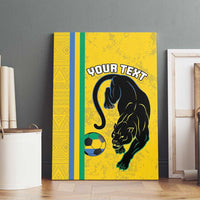 Custom Gabon Football Canvas Wall Art Go Les Pantheres - Yellow Ver