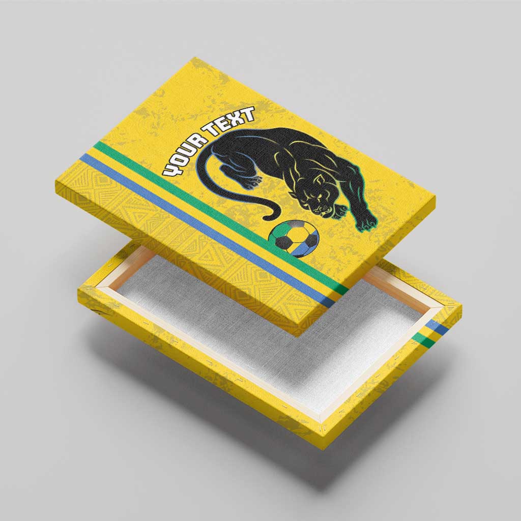 Custom Gabon Football Canvas Wall Art Go Les Pantheres - Yellow Ver