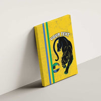 Custom Gabon Football Canvas Wall Art Go Les Pantheres - Yellow Ver