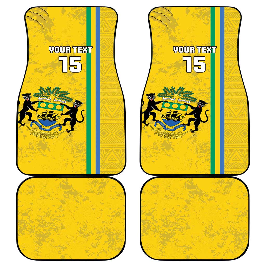 Custom Gabon Football Car Mats Go Les Pantheres - Yellow Ver