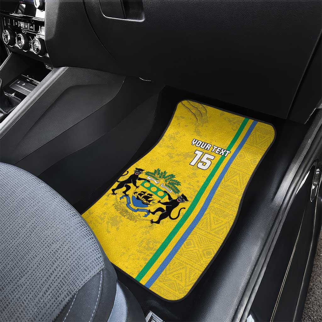 Custom Gabon Football Car Mats Go Les Pantheres - Yellow Ver