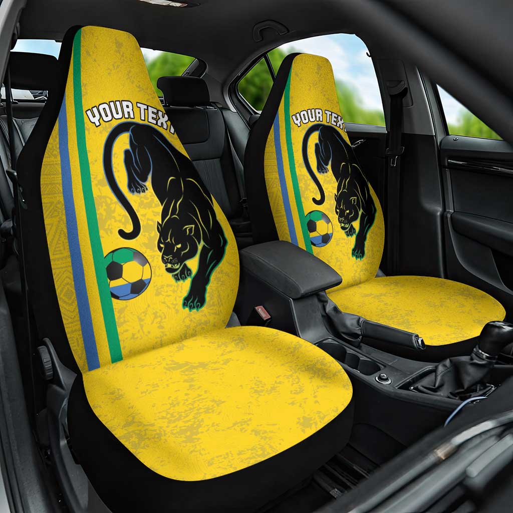 Custom Gabon Football Car Seat Cover Go Les Pantheres - Yellow Ver