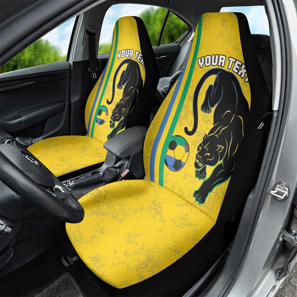 Custom Gabon Football Car Seat Cover Go Les Pantheres - Yellow Ver