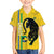 Custom Gabon Football Family Matching Off Shoulder Maxi Dress and Hawaiian Shirt Go Les Pantheres - Yellow Ver