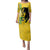 Custom Gabon Football Family Matching Puletasi and Hawaiian Shirt Go Les Pantheres - Yellow Ver