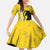 Custom Gabon Football Family Matching Summer Maxi Dress and Hawaiian Shirt Go Les Pantheres - Yellow Ver