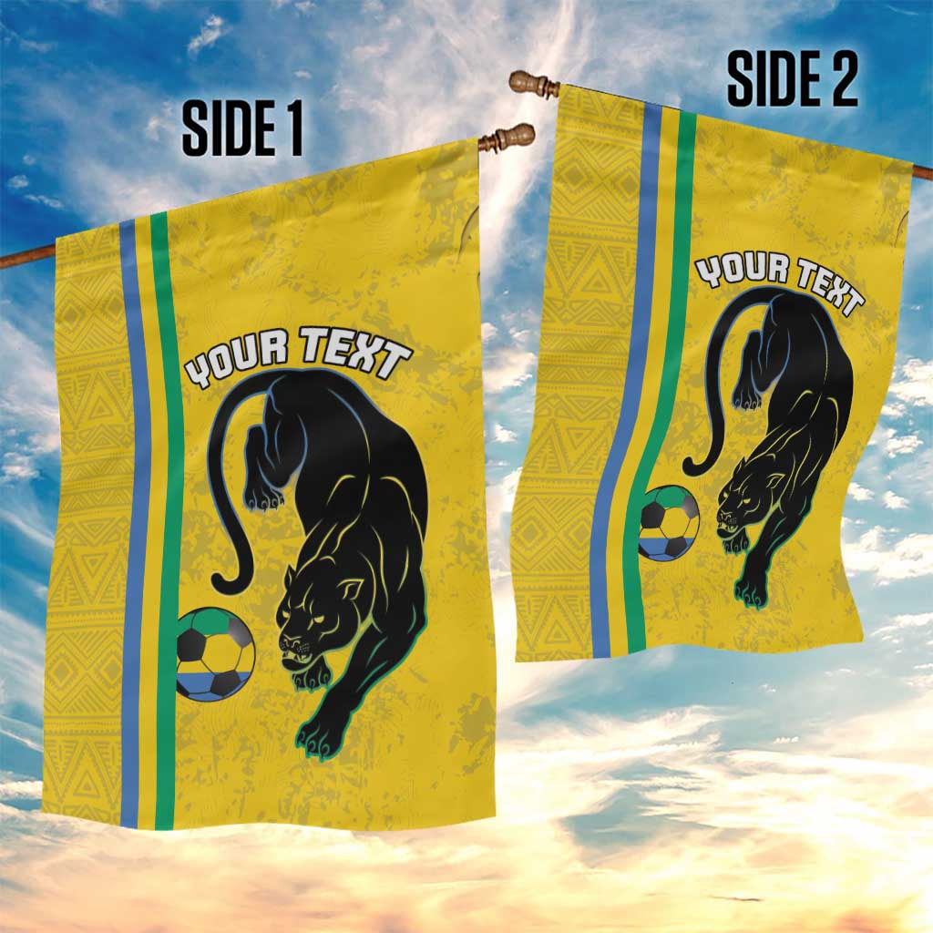 Custom Gabon Football Garden Flag Go Les Pantheres - Yellow Ver