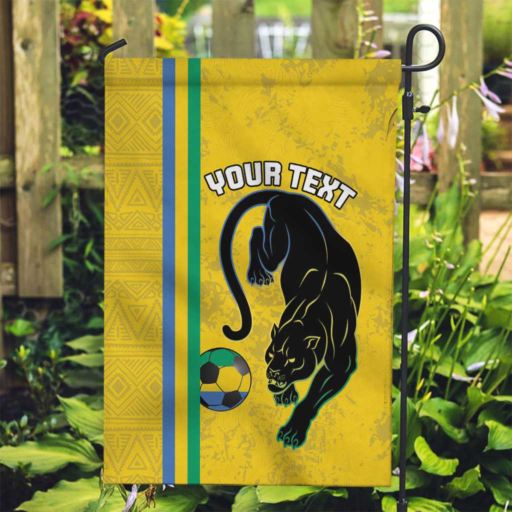 Custom Gabon Football Garden Flag Go Les Pantheres - Yellow Ver