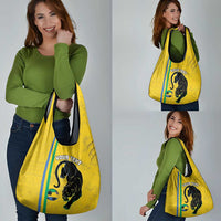 Custom Gabon Football Grocery Bag Go Les Pantheres - Yellow Ver