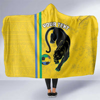 Custom Gabon Football Hooded Blanket Go Les Pantheres - Yellow Ver
