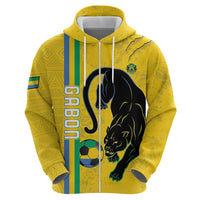 Custom Gabon Football Hoodie Go Les Pantheres - Yellow Ver